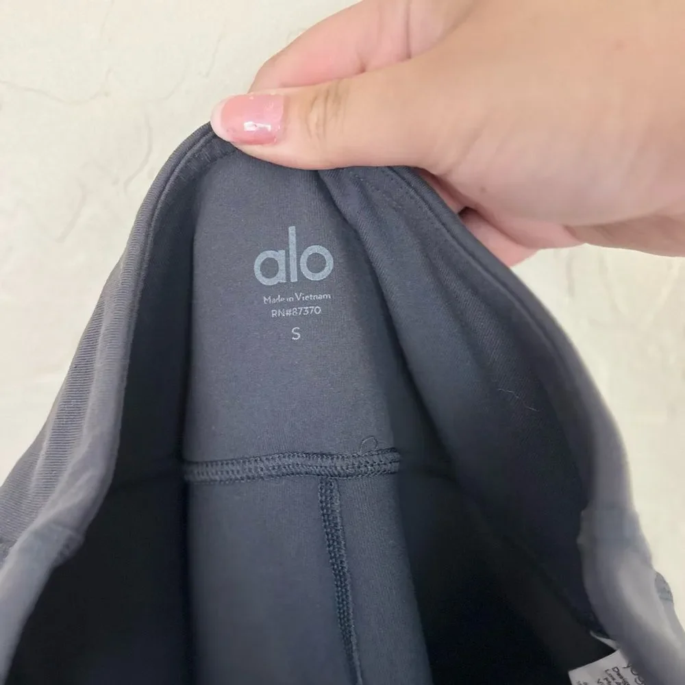 ALO Yoga Charcoal Grey High Waisted Compression Moto Leggings Small